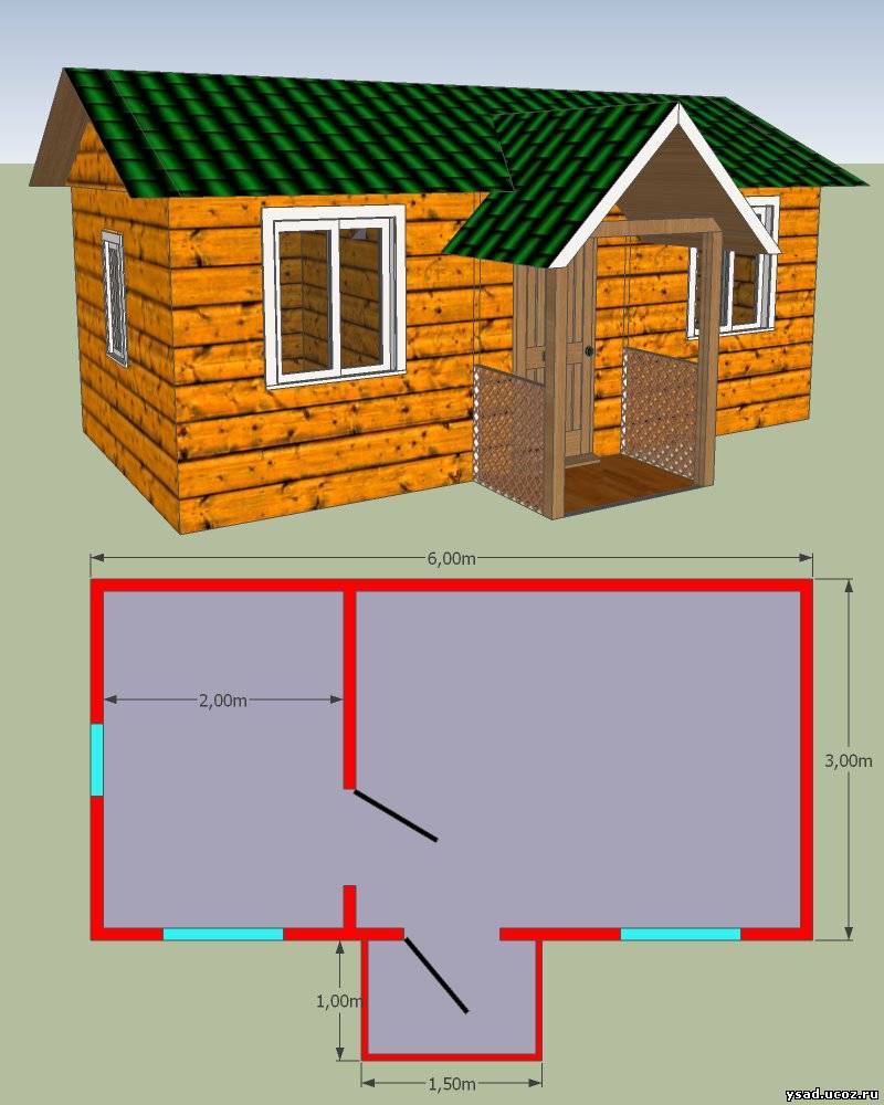 Проект сарая 6х3